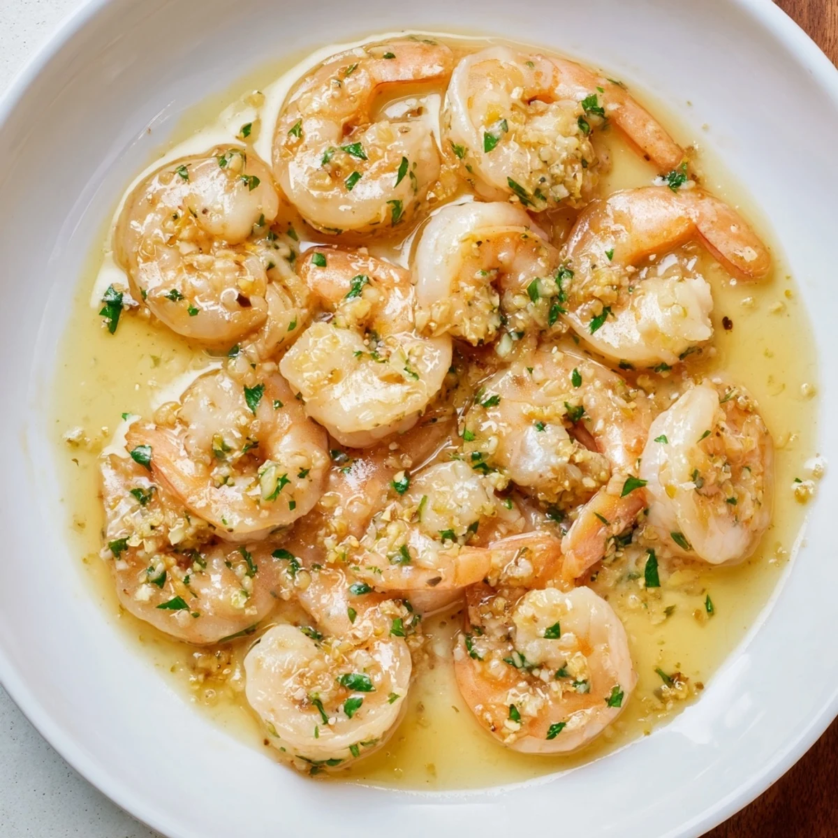 Tender shrimp swimming in a lemon-butter sauce—this quick 15-Minute Garlic Shrimp Scampi looks delicious.