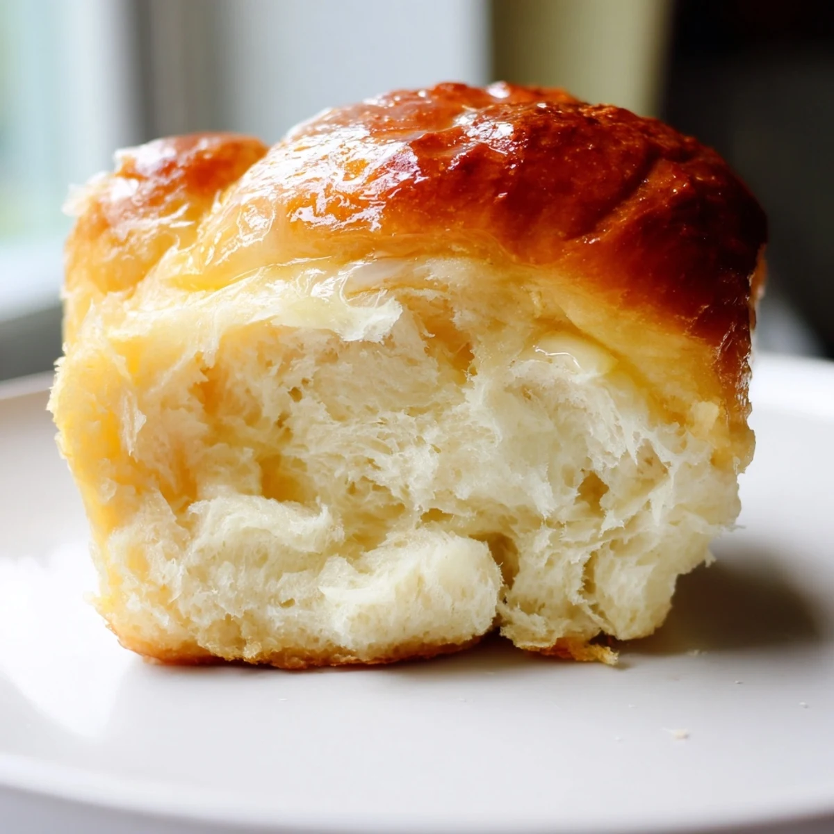 Buttery, soft Quick-Rise Dinner Rolls fresh from the oven, offering a delightful aroma and texture.