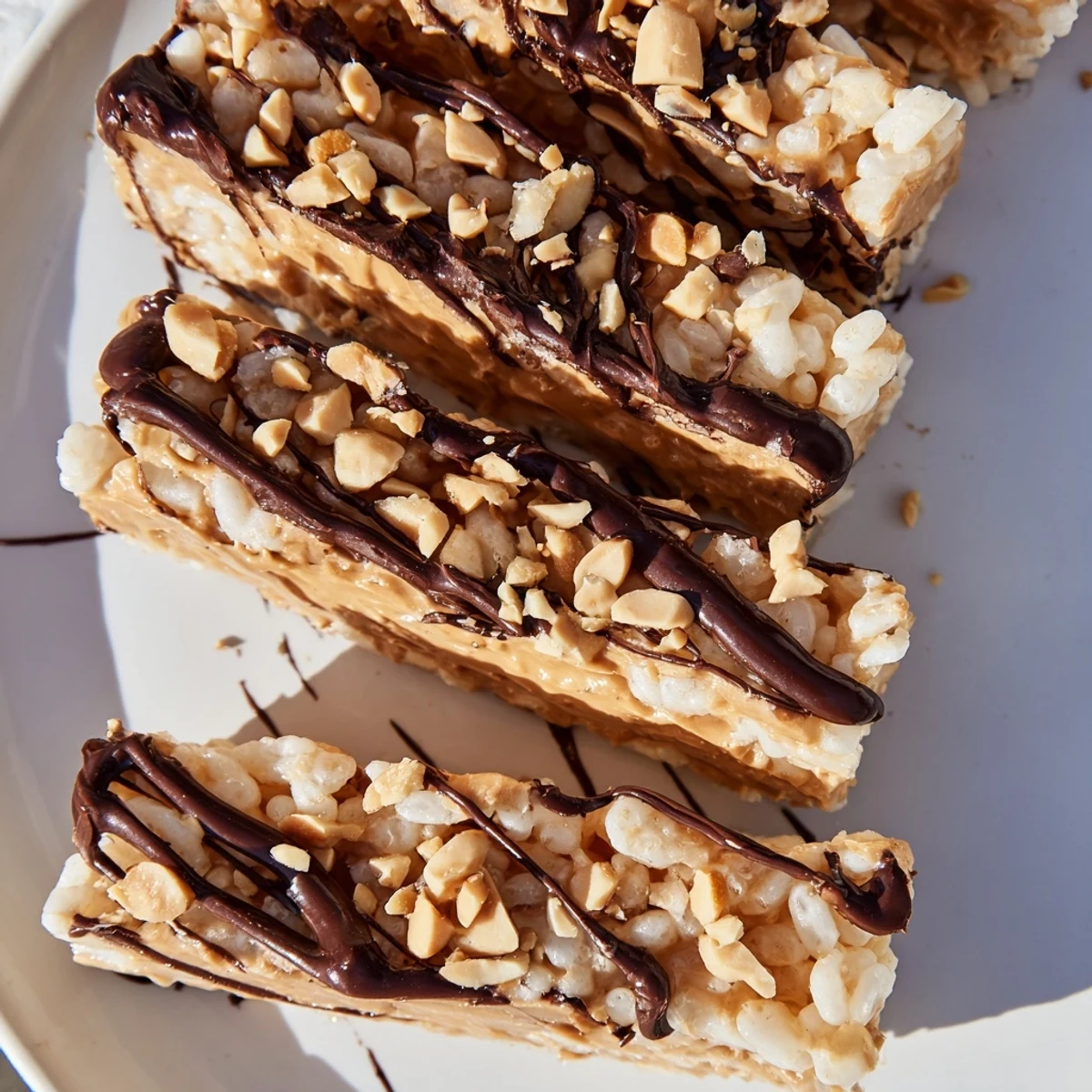 Peanut butter chocolate rice cakes: A satisfying frozen treat, layered with creamy peanut butter and dark chocolate.