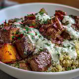 Butternut Squash Garlic Herb Steak