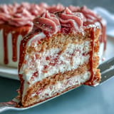 Decadent Rosé Velvet Cake for celebrations, showcasing a shimmering gold ganache drip.