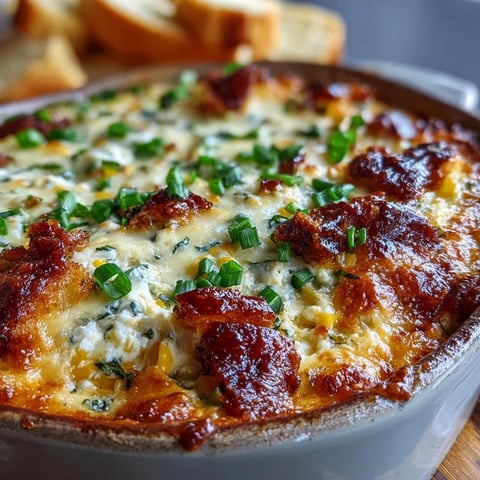 Creamy Crack Corn Dip with melted cheddar and jalapeños in a serving bowl, tortilla chips ready for scooping.