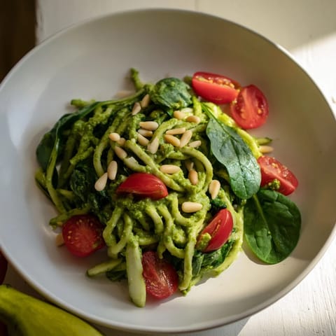 Pesto Chickpea Spinach Salad