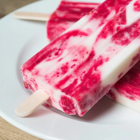 Raspberry Coconut Ice Pops