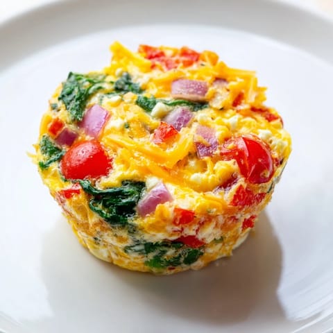 Golden, baked veggie egg muffins with visible fresh ingredients, great protein-packed meal prep.