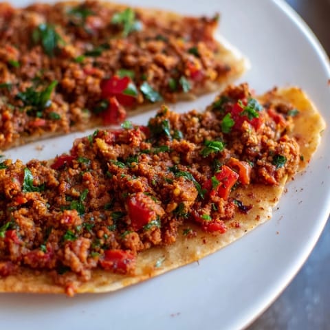 Turkish Lahmacun Flatbread