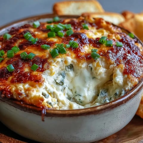Warm homemade Crack Corn Dip recipe topped with extra cheese and chopped green onions, spooned from a baking dish.