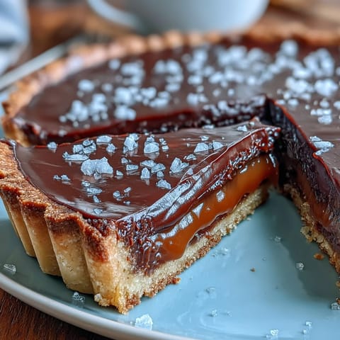 Salted Caramel Chocolate Tart