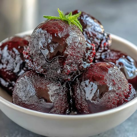 Black Currant Gin Sorbet