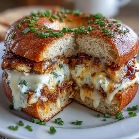 Chewy whole wheat protein bagels topped with baked egg squares and cheddar, perfect for quick, nutritious breakfasts.