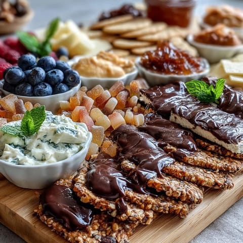 Pisces Zodiac Snack Board with Blue Fruits and Treats, a dreamy ocean-inspired platter with vibrant blueberries and blue candies for stargazers.