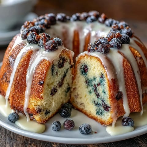 Vibrant lemon blueberry cake with fluffy cream cheese frosting, perfect for spring birthdays and celebrations.