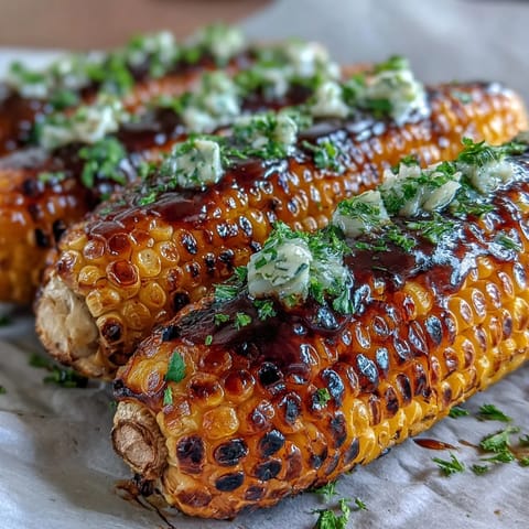 Savory BBQ corn in foil with herb butter, grilled to juicy perfection and bursting with fresh, aromatic flavor.