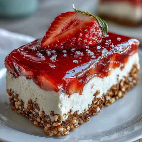 Memorial Day Strawberry Pretzel Salad