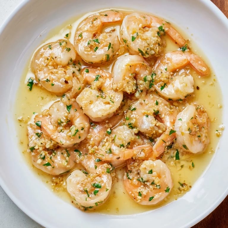 Tender shrimp swimming in a lemon-butter sauce—this quick 15-Minute Garlic Shrimp Scampi looks delicious.