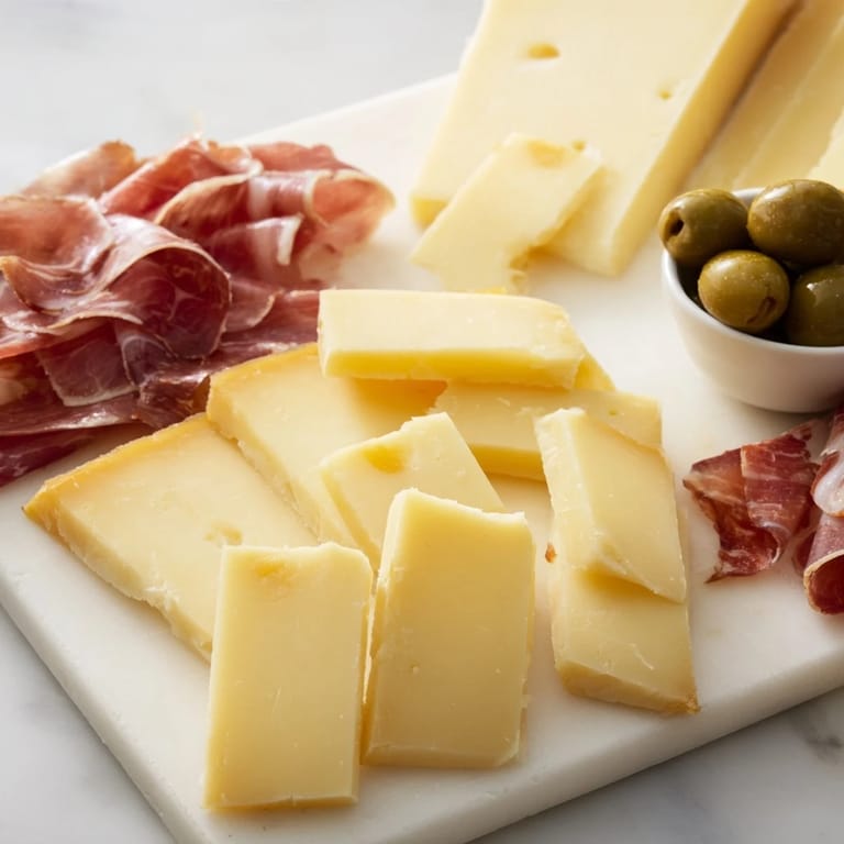 Vibrant image of The Minimalism Master cheese board: a sophisticated starter for two people.