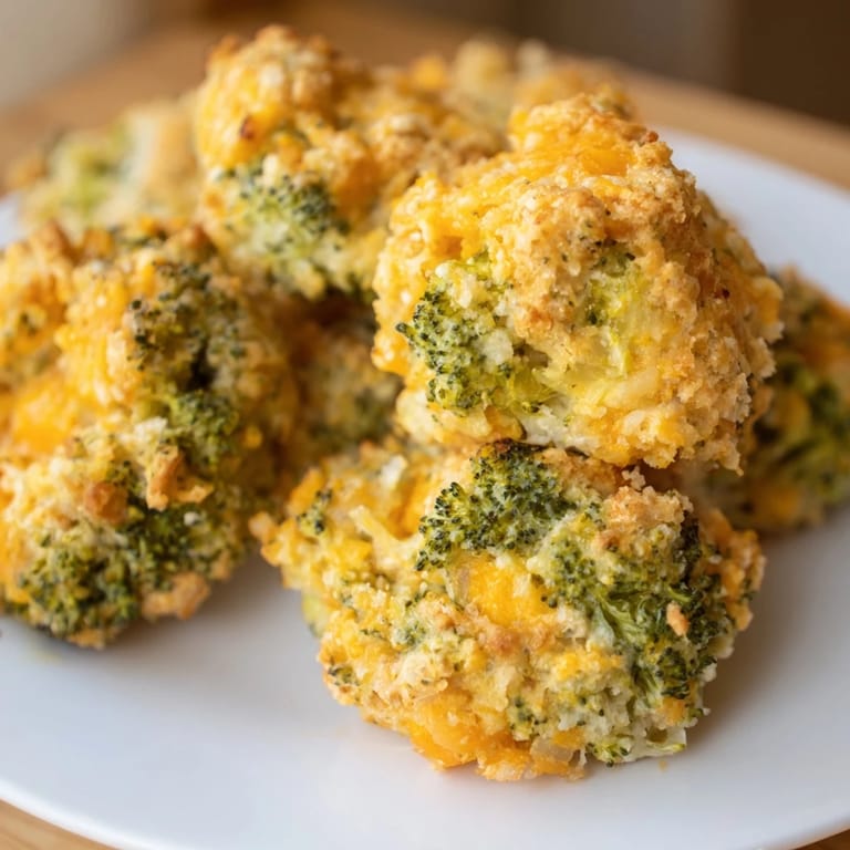 Warm, freshly baked Cheesy Broccoli Casserole Bites served on a baking sheet, ready to enjoy as a snack.