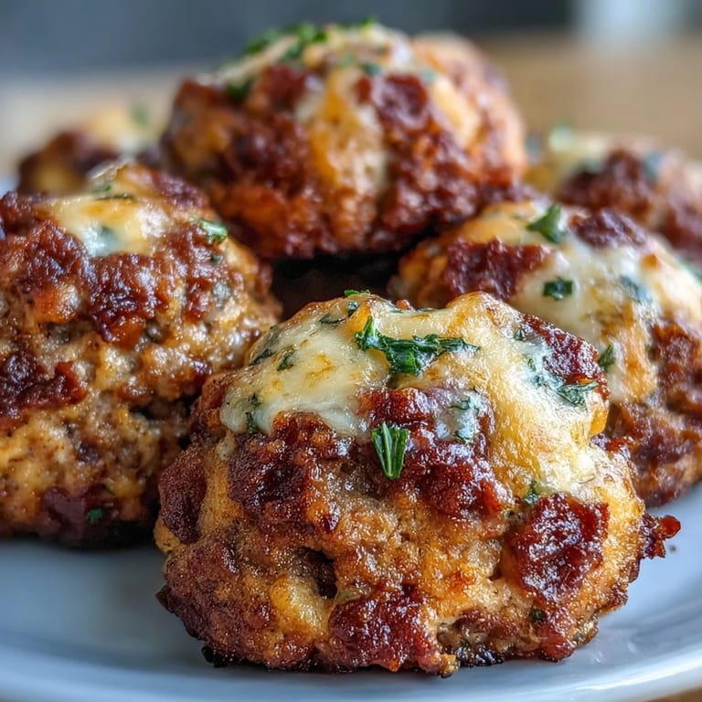 Savory Rotel Sausage Balls arranged on a rustic serving board, ideal for game day gatherings or a quick family-friendly appetizer.