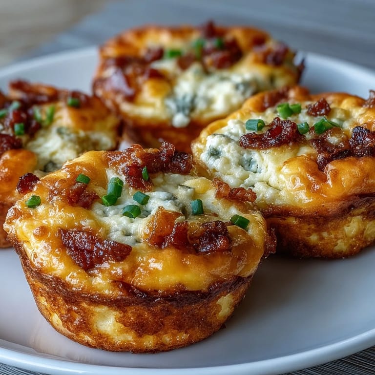 Twelve savory Ranch & Cheddar Egg Muffin Cups arranged in a meal-prep container, ready for a quick low-carb breakfast.