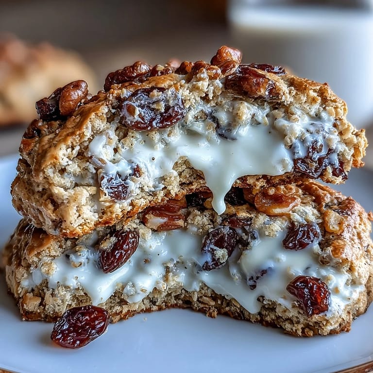 Nutritious cottage cheese oatmeal raisin breakfast cookies with whole wheat flour, ideal for a quick, healthy breakfast or afternoon treat.