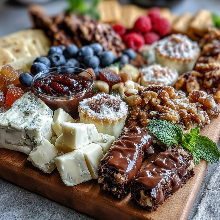 Ocean-themed Pisces Zodiac Snack Board with blue fruits, cheeses, and sweets, arranged beautifully for a whimsical, celestial gathering or party.