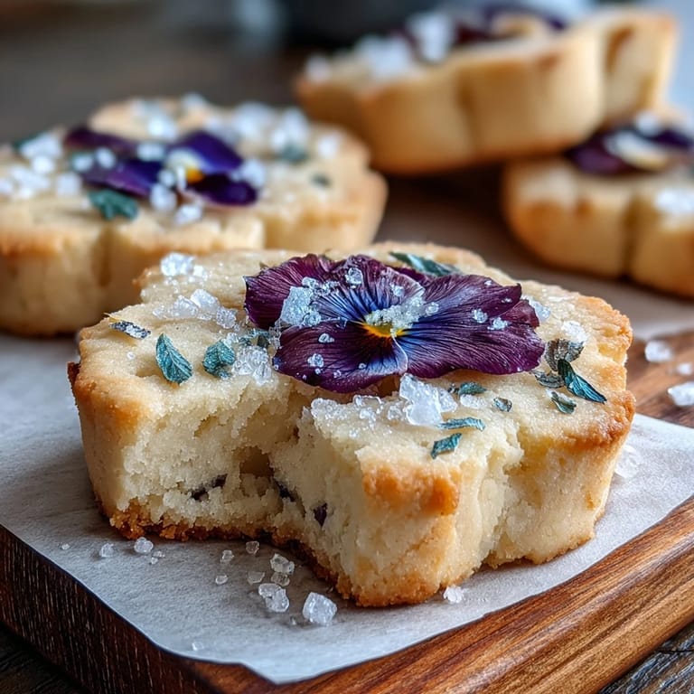 Buttery floral shortbread cookies, perfect for a tea party, adorned with vibrant blossoms.