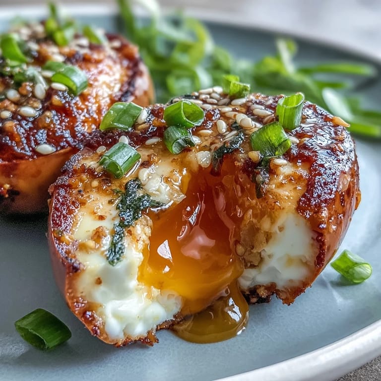 Tender, savory spicy miso marinated eggs, a delightful Japanese-inspired appetizer or side.