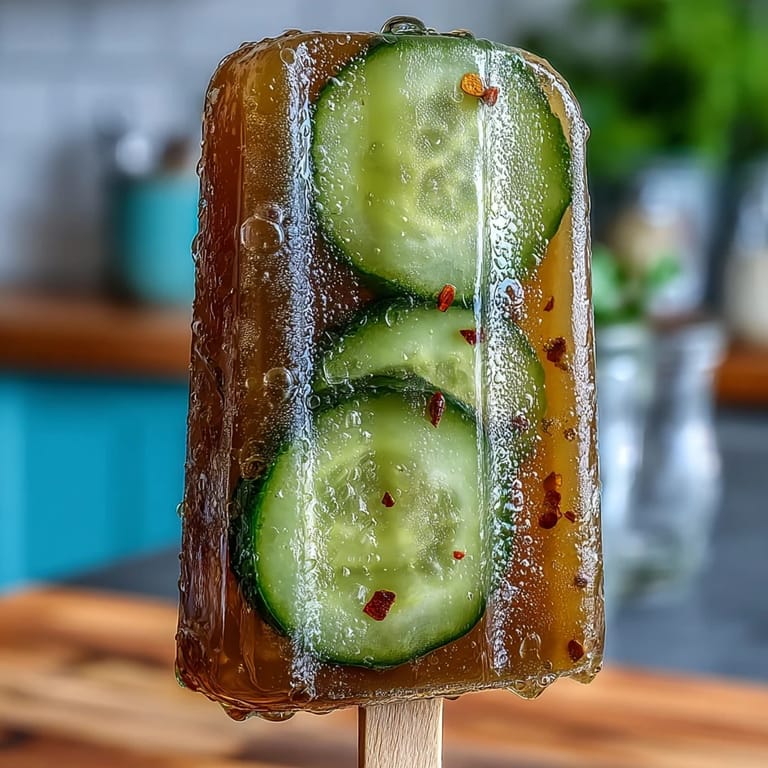Bright green Pickle Juice Popsicles molded perfectly for a cooling summer snack.
