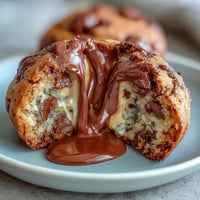 Cadbury Egg Stuffed Chocolate Chip Cookies: chewy cookies with gooey Cadbury Creme Egg centers.