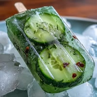Viral TikTok Pickle Juice Popsicles, a tangy frozen treat ready to refresh.